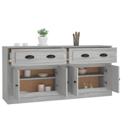 Buffets 2 pcs sonoma gris bois d'ingénierie