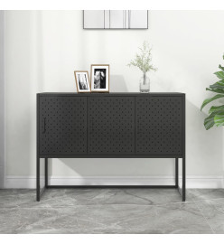 Buffet Noir 105x35x75 cm Acier