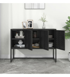 Buffet Noir 105x35x75 cm Acier