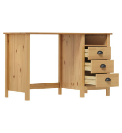 Bureau Hill avec 3 tiroirs 120x50x74 cm Pin solide