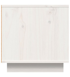 Meuble TV Blanc 140x40x40 cm Bois de pin massif