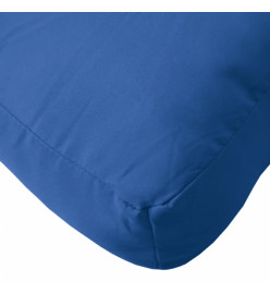 Coussin de palette bleu royal 60x40x12 cm tissu