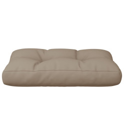 Coussin de palette taupe 60x40x12 cm tissu