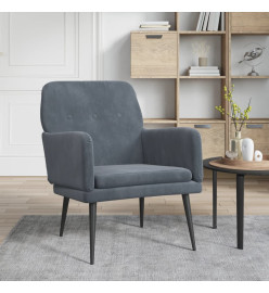 Fauteuil Gris foncé 62x79x79 cm Velours