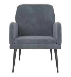 Fauteuil Gris foncé 62x79x79 cm Velours