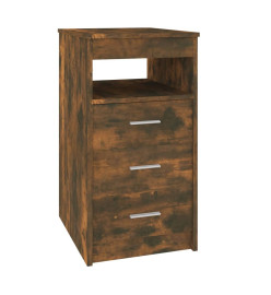 Armoire à tiroirs Chêne fumé 40x50x76 cm Bois d'ingénierie