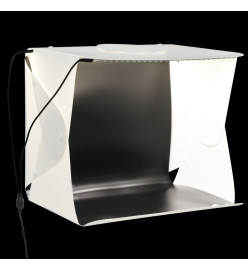 Boîte à lumière studio LED pliable 40x34x37 cm Plastique Blanc