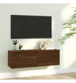 Armoire murale TV Chêne marron 100x30x30 cm Bois d'ingénierie