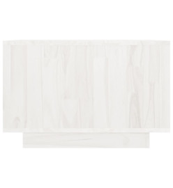 Table basse Blanc 50x50x33,5 cm Bois de pin massif