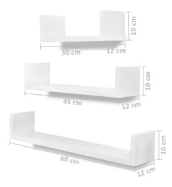 Étagères murales 6 pcs Blanc