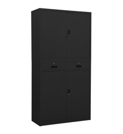 Armoire de bureau Anthracite 90x40x180 cm Acier