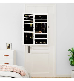 Armoire à bijoux avec miroir et éclairage LED mural blanc