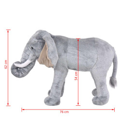 Jouet en peluche Éléphant Gris XXL