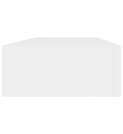 Étagères à tiroirs murales 2 pcs Blanc 60x23,5x10 cm MDF