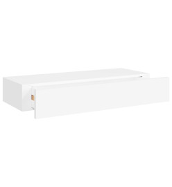 Étagères à tiroirs murales 2 pcs Blanc 60x23,5x10 cm MDF