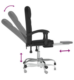 Fauteuil inclinable de bureau Noir Similicuir