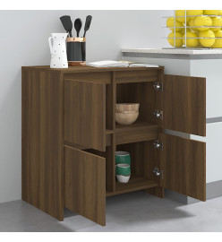 Buffets 2 pcs Chêne marron 70x41x75 cm Aggloméré