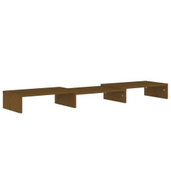 Support de moniteur Marron miel 80x24x10,5 cm Pin solide