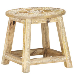 Tabouret peint à la main 38x38x35 cm Bois de manguier solide