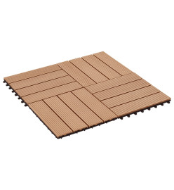 Carreaux de terrasse 22 pcs 30 x 30 cm 2 m² WPC Teck