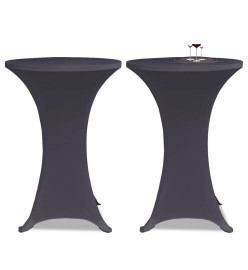 Housses de table extensible 4 pcs 60 cm Anthracite