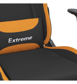 Chaise de jeu Noir et orange Tissu