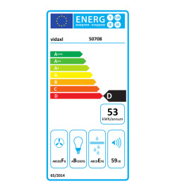 Hotte murale Acier inoxydable 756 m³/h 90 cm Noir