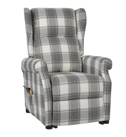 Fauteuil de massage Blanc et gris Tissu