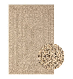 Tapis 160x230 cm aspect jute intérieur et extérieur