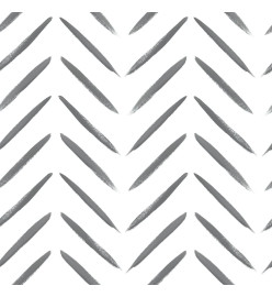 DUTCH WALLCOVERINGS Papier peint Chevron Noir et blanc