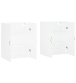 Armoires murales 2 pcs blanc 69,5x34x90 cm