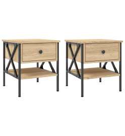 Tables de chevet 2 pcs chêne sonoma 40x42x45 cm bois ingénierie