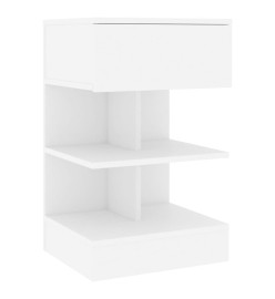 Tables de chevet 2 pcs Blanc 40x35x65 cm Aggloméré