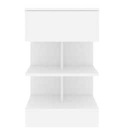 Tables de chevet 2 pcs Blanc 40x35x65 cm Aggloméré