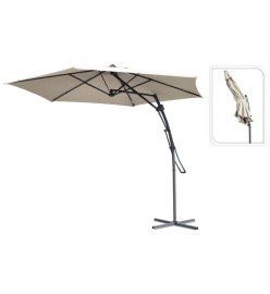 ProGarden Parasol suspendu Taupe 300 cm