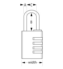 Master Lock Cadenas à combinaison Aluminium Noir 40 mm 7640EURDBLKLH