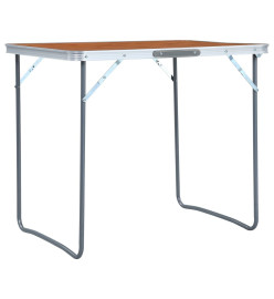 Table pliable de camping avec cadre en métal 80x60 cm