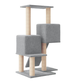 Arbre à chat avec griffoirs en sisal Gris clair 82 cm