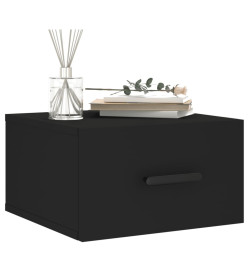 Tables de chevet murales 2 pcs noir 35x35x20 cm