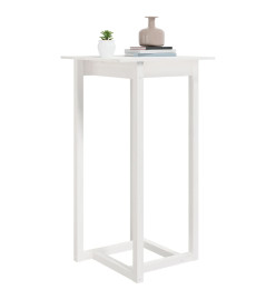 Table de bar Blanc 60x60x110 cm Bois massif de pin