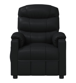 Fauteuil électrique de massage Noir Similicuir