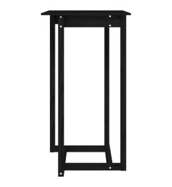 Ensemble de bar 3 pcs Noir Bois de pin massif