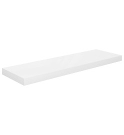 Étagère murale flottante 2 pcs Blanc brillant 80x23,5x3,8cm MDF