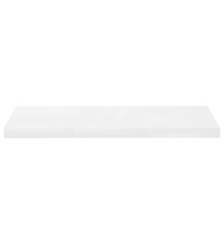 Étagère murale flottante 2 pcs Blanc brillant 80x23,5x3,8cm MDF