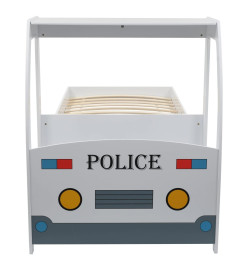 Lit voiture de police avec matelas pour enfants 90x200cm 7 Zone