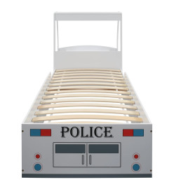 Lit voiture de police avec matelas pour enfants 90x200cm 7 Zone