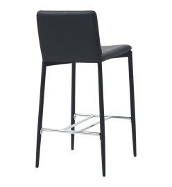 Tabourets de bar lot de 6 noir similicuir