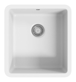 Évier de cuisine Granit Seul lavabo Blanc