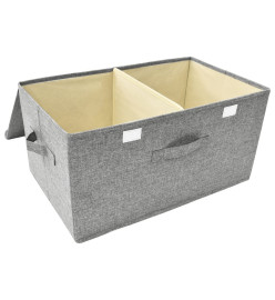 Boîtes de rangement 2 pcs Tissu 50x30x25 cm Gris