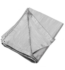 Bâche 90 g/m² 6x8 m Gris PEHD